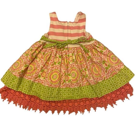 Counting Daisies Pink and Green Sleeveless Dress - Picture 6 of 11